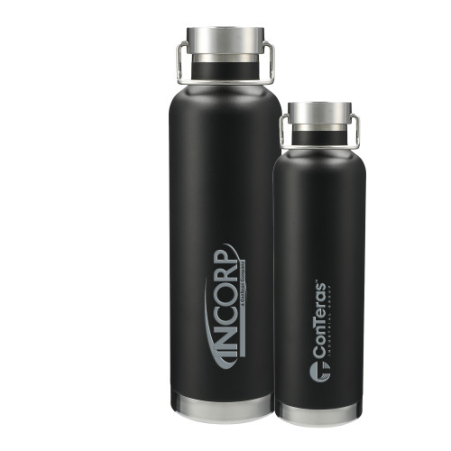 Thor Copper Vacuum Insulated Black Bottle 32oz-Incorp Engraved