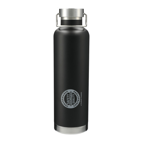 Thor Copper Vacuum Insulated Black Bottle 32oz-Performance Insulation Contractors Engraved