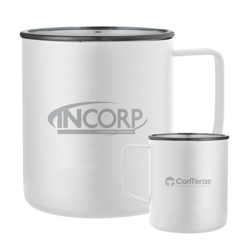 Rover Camp Vacuum Insulated White Mug 14oz-Incorp Engraved