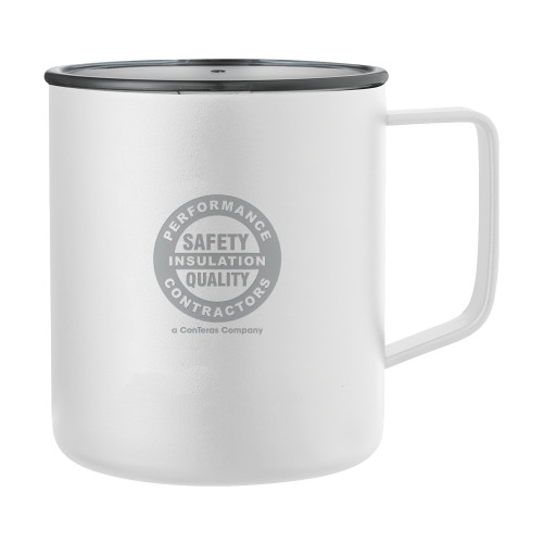 Rover Camp Vacuum Insulated White Mug 14oz-Performance Insulation Contractors Engraved