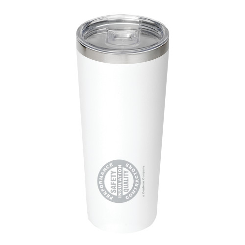 Thor Vacuum Insulated White Tumbler 22oz-Performance Insulation Contractors Engraved