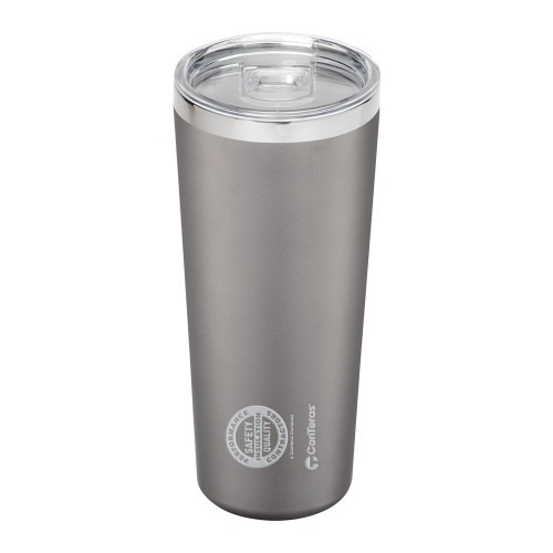 Thor Vacuum Insulated Grey Tumbler 22oz-Performance Insulation Contractors ConTeras CoBrand Engraved