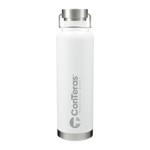 Thor Copper Vacuum Insulated White Bottle 32oz-ConTeras Industrial Group Engraved