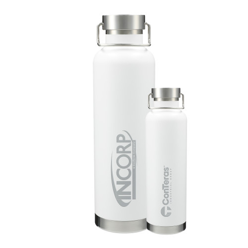 Thor Copper Vacuum Insulated White Bottle 32oz-Incorp Engraved