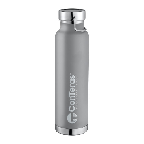 Thor Copper Vacuum Insulated Grey Bottle 22oz-ConTeras Industrial Group Engraved
