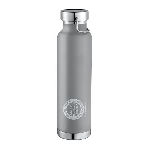 Thor Copper Vacuum Insulated Grey Bottle 22oz-Performance Insulation Contractors Engraved