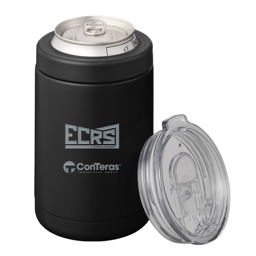 2 in 1 Black Can Cooler Tumbler 12oz-ECRS ConTeras Cobrand Engraved