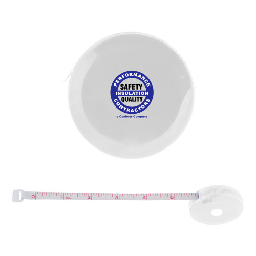 White Round Cloth 60 Inch Tape Measure-Performance Insulation Contractors