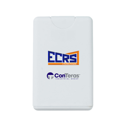White .66 oz Card Shape Hand Sanitizer-ECRS ConTeras Cobrand