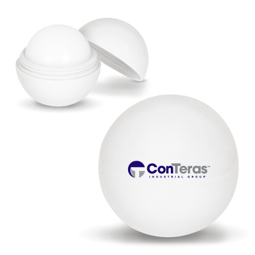 White Lip Moisturizer Ball-ConTeras Industrial Group