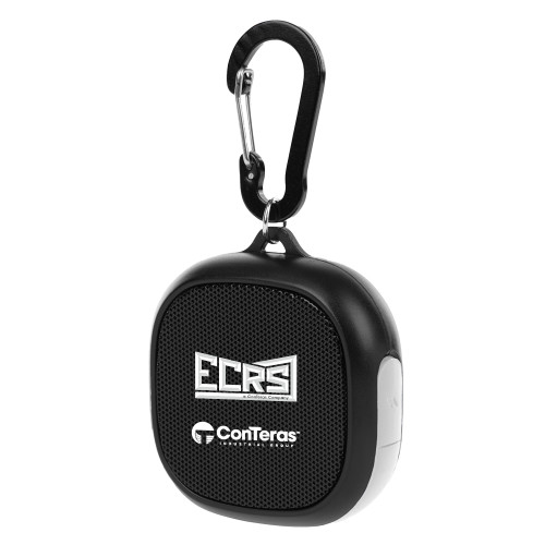 Black/White Waterproof Speaker w/ Carabiner-ECRS ConTeras Cobrand