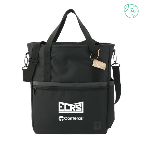 Tranzip Black Recycled Computer Tote-ECRS ConTeras CoBrand