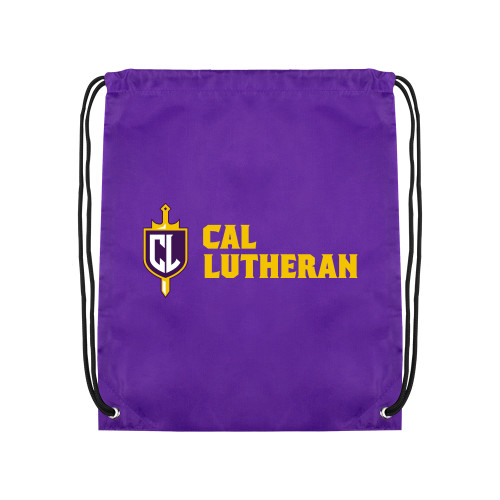  Purple Drawstring Backpack - Sword and Shield Cal Lutheran