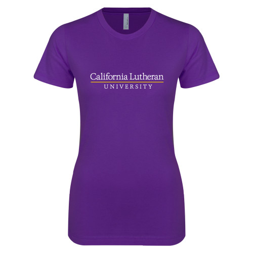  Next Level Womens Purple Boyfriend Tee - Cal Lutheran Institutional