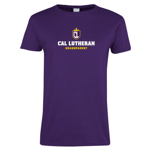  Womens Purple Short Sleeve Tee - Cal Lutheran Grandparent