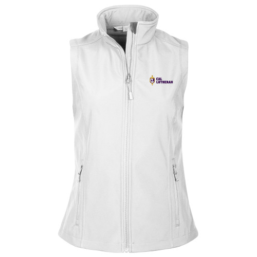  Womens White Core Softshell Vest - Sword and Shield Cal Lutheran