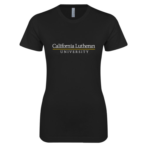  Next Level Womens Black Boyfriend Tee - Cal Lutheran Institutional