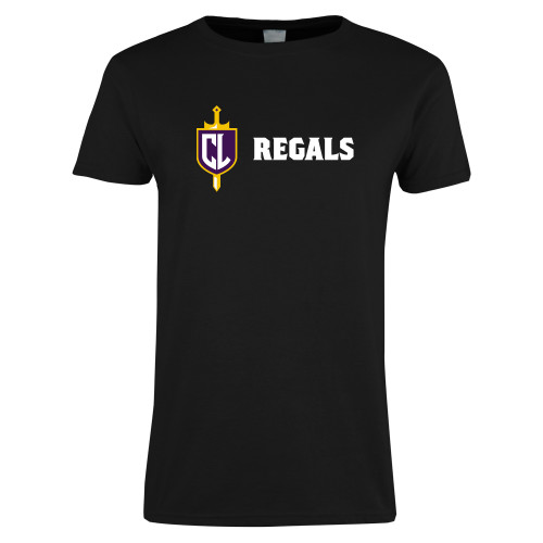  Womens Black Short Sleeve Tee - Shield and Crown Regals