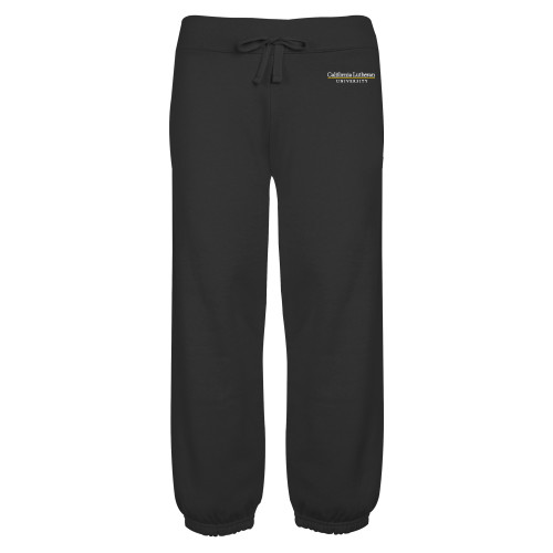  ENZA Womens Black Banded Fleece Capri - Cal Lutheran Institutional