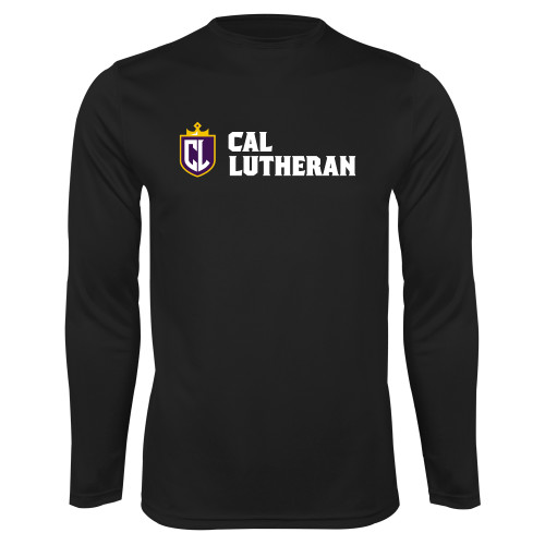  Black Performance Long Sleeve Shirt - Shield and Crown Cal Lutheran