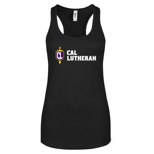  Next Level Womens Black Racerback Tank  - Sword and Shield Cal Lutheran