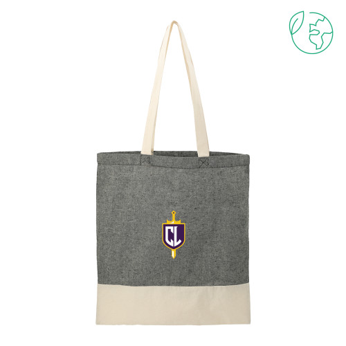  Split Recycled Black Cotton Twill Convention Tote - Sword and Shield CL