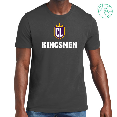  Allmade Dark Grey Organic Cotton Tee - Shield and Crown Kingsmen Stacked