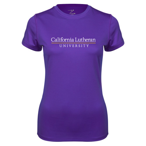  Womens Purple Performance Tee - Cal Lutheran Institutional
