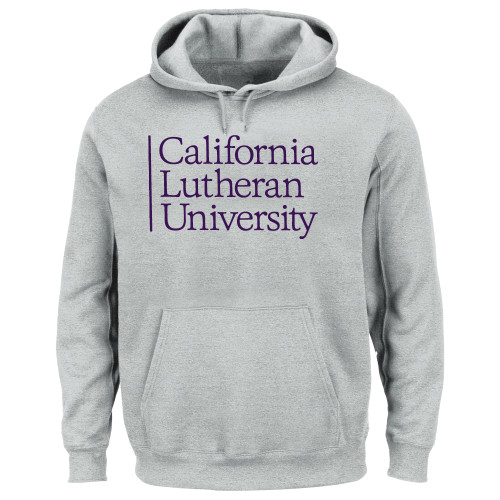  Extended Heather Grey Hoodie - Cal Lutheran Institutional Stacked