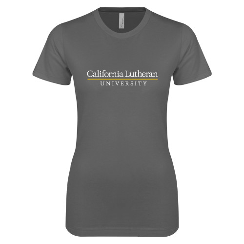  Next Level Womens Charcoal Boyfriend Tee - Cal Lutheran Institutional