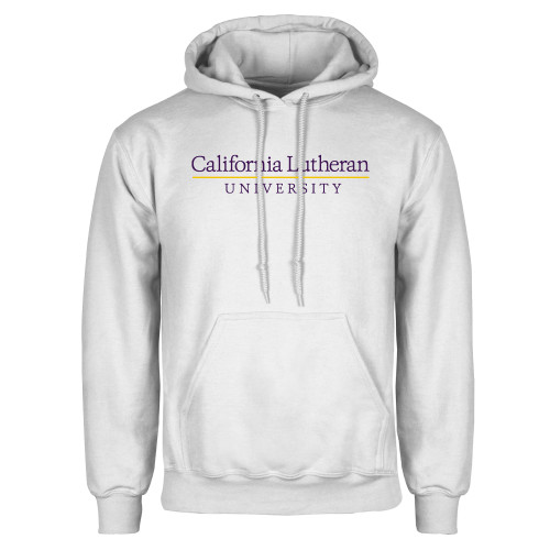  White Fleece Hoodie - Cal Lutheran Institutional