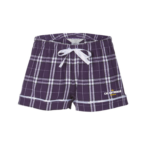  Boxercraft Womens Purple Flannel Shorts - Cal Lutheran Regals