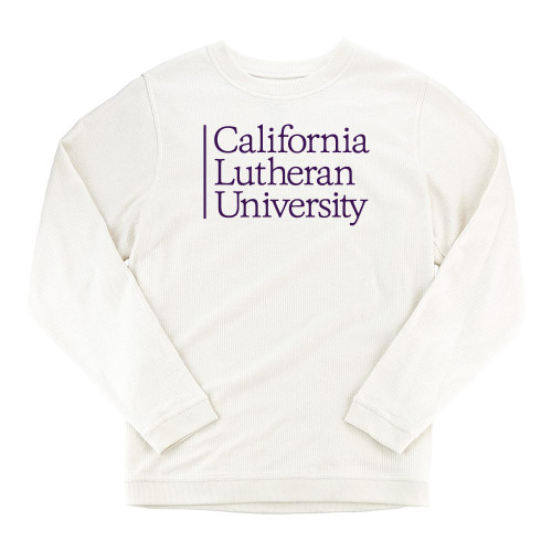  Boxercraft Womens Cream Corded Crew - Cal Lutheran Institutional Stacked