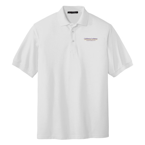  White Silk Touch Polo - Cal Lutheran Institutional