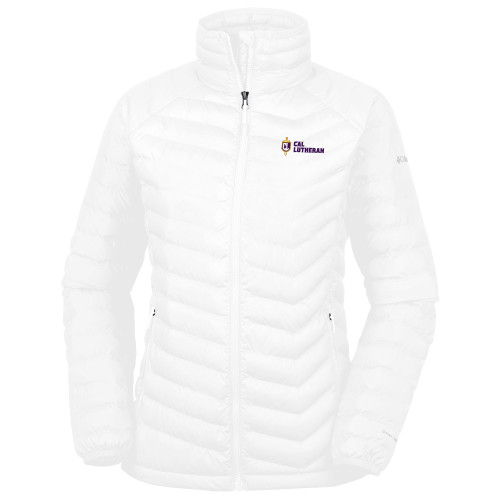  Columbia Womens White Powder Lite Jacket - Sword and Shield Cal Lutheran