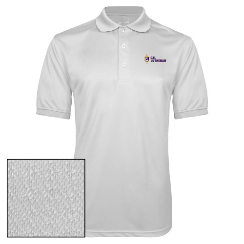  White Dry Mesh Polo - Sword and Shield Cal Lutheran