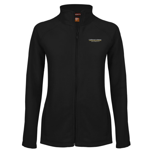  Womens Black Fleece Full Zip Jacket - Cal Lutheran Institutional