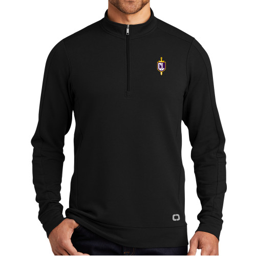 OGIO Black Luuma 1/2 Zip Fleece - Sword and Shield CL