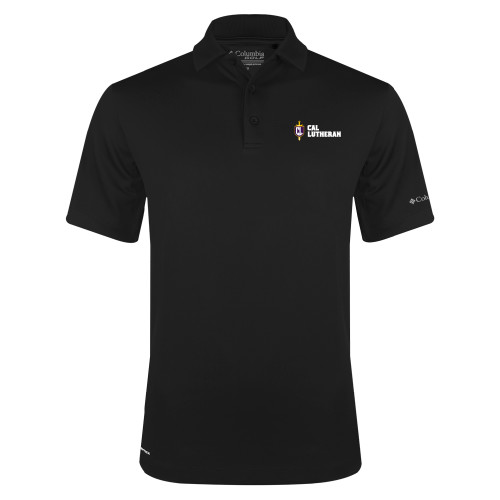  Columbia Black Omni Wick Drive Polo - Sword and Shield Cal Lutheran