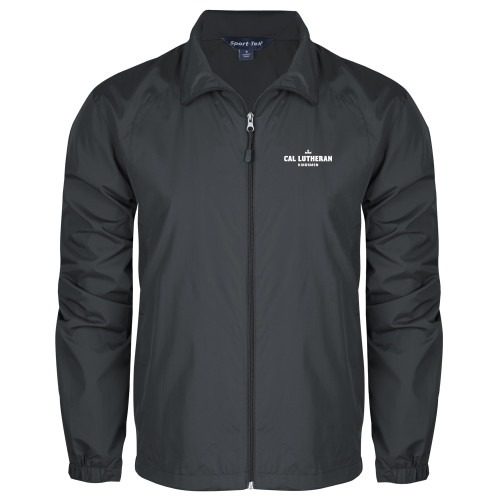  Charcoal Full Zip Wind Jacket - Crown Kingsmen Lockup