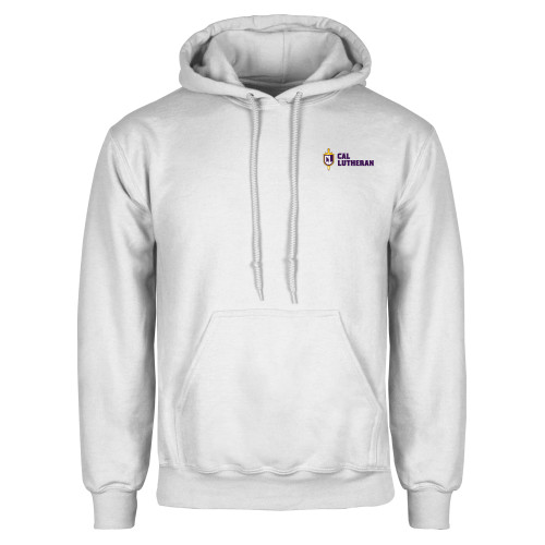  White Fleece Hoodie - Sword and Shield Cal Lutheran