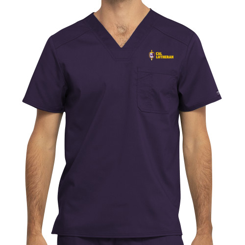  Mens Purple Revolution Scrub Top - Sword and Shield Cal Lutheran