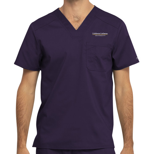  Mens Purple Revolution Scrub Top - Cal Lutheran Institutional