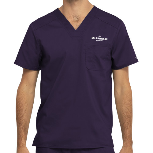 Mens Purple Revolution Scrub Top - Crown Kingsmen Lockup