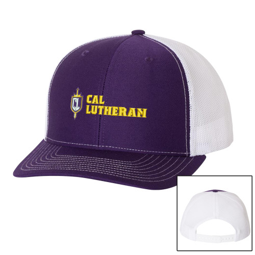  Richardson Purple/White Trucker Hat - Sword and Shield Cal Lutheran