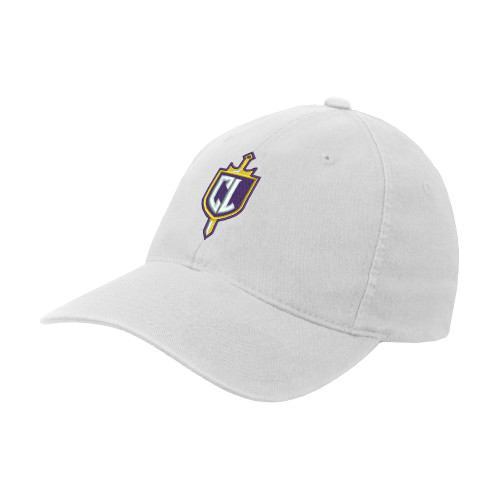  White Flexfit Structured Low Profile Hat - Sword and Shield CL
