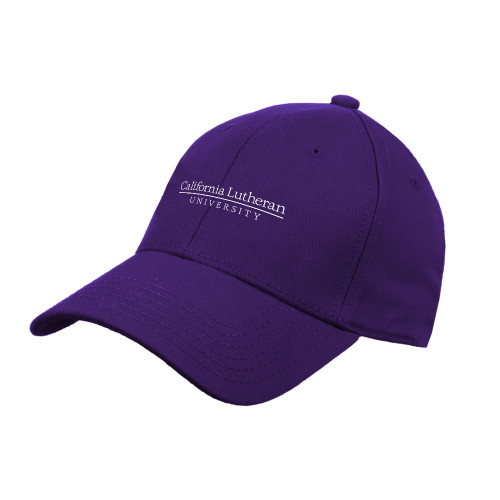  Purple Structured Adjustable Pro Style Hat - California Lutheran University Institutional Flat