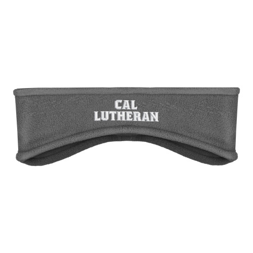  Charcoal Stretch Fleece Headband - Cal Lutheran Stacked