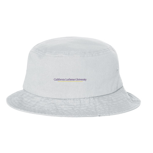 Sportsman White Bucket Hat - California Lutheran University Institutional Flat