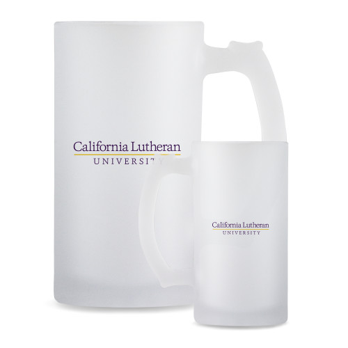  Full Color Decorative Frosted Glass Mug 16oz - Cal Lutheran Institutional